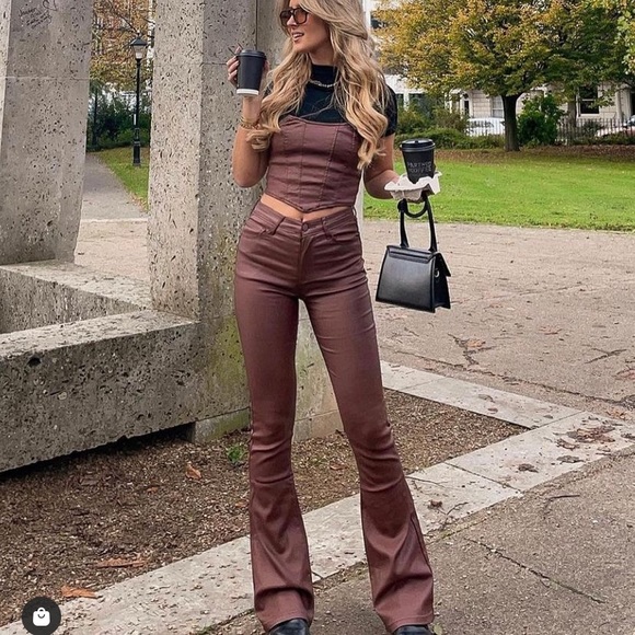 Jumpsuits | Luna Faux Leather Pants 
